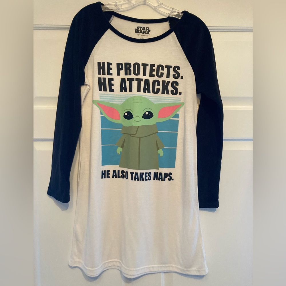 Star Wars sleep shirt Yoda sz M
